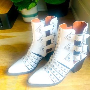 Coach Phoebe Stuffed Leather Cutout Booties